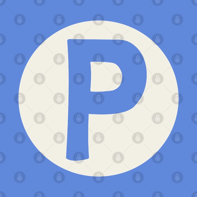 letter p blue by persa