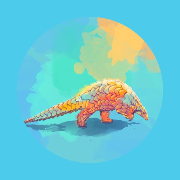 Armored Cuteness - Pangolin Illustration by Flo Art Studio