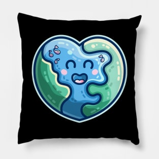 Earth Heart Kawaii Cute Pillow