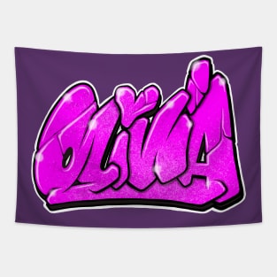 Olivia - graffiti name Tapestry