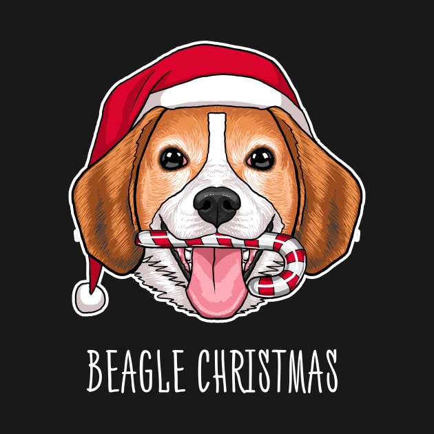 Beagle Christmas Shirt Cute Christmas Beagle Tshirt Beagle Boy Girl Holiday Gift Funny Dog Lover Christmas Tee by NickDezArts