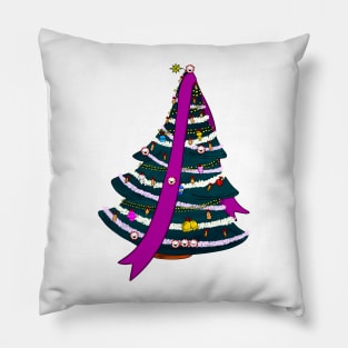 Xmas tree with cute Peppermint candy Pillow