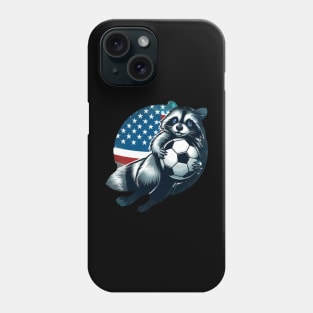 raccoon pet soccer Phone Case