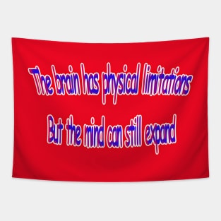 Motivational Words Neon Retro Red White and Blue Tapestry