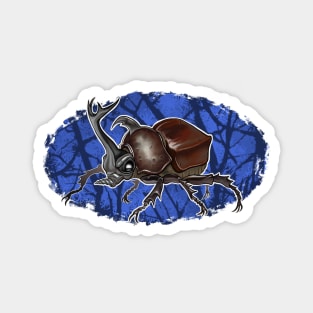 Cartoon rhinoceros beetle Magnet