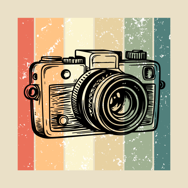 Vintage Colors Retro Photographer Camera by Jedidiah Sousa