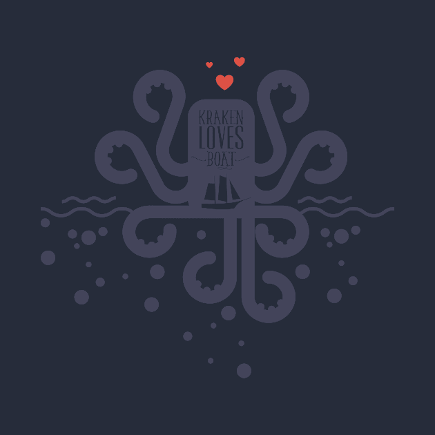 Kraken loves boat by NiceIO