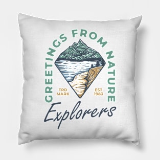 Explorer - Greeting From Nature Pillow