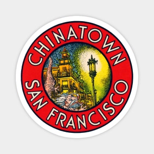 Vintage Chinatown San Francisco Magnet