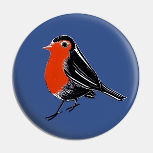 Christmas Robin Holiday design Pin