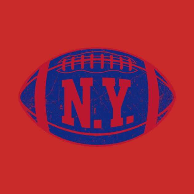 NY Retro Football - Red by KFig21