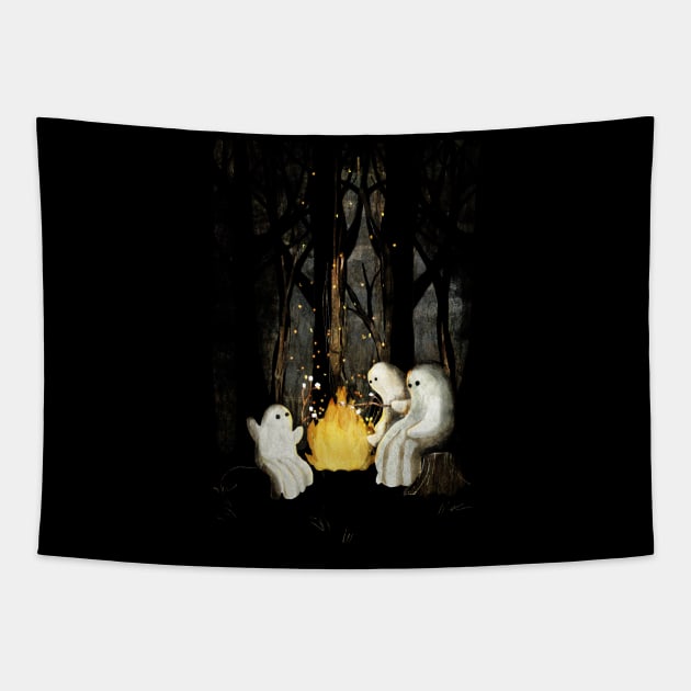 Marshmallows and ghost stories Tapestry by KatherineBlowerDesigns