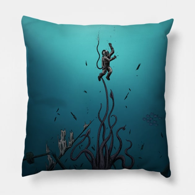 From the Depths Pillow by mattleckie