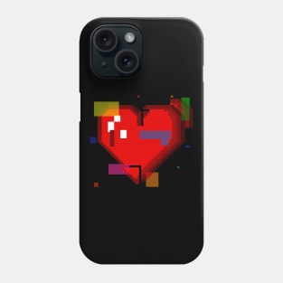 Corrupted Heart Red Logo Phone Case