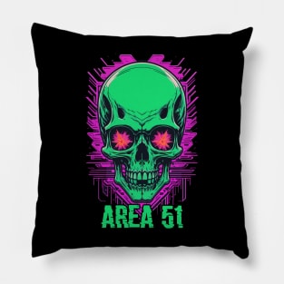 Area 51 Skull Pillow