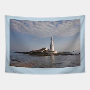 St Mary's Island under bright March sunshine Tapestry