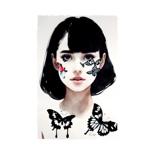 Girl with butterflies #02 T-Shirt