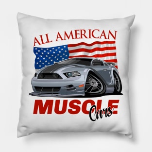 All American Muscle Cars Pillow