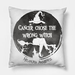 Cancer Chose The Wrong Witch Skin Cancer Pillow
