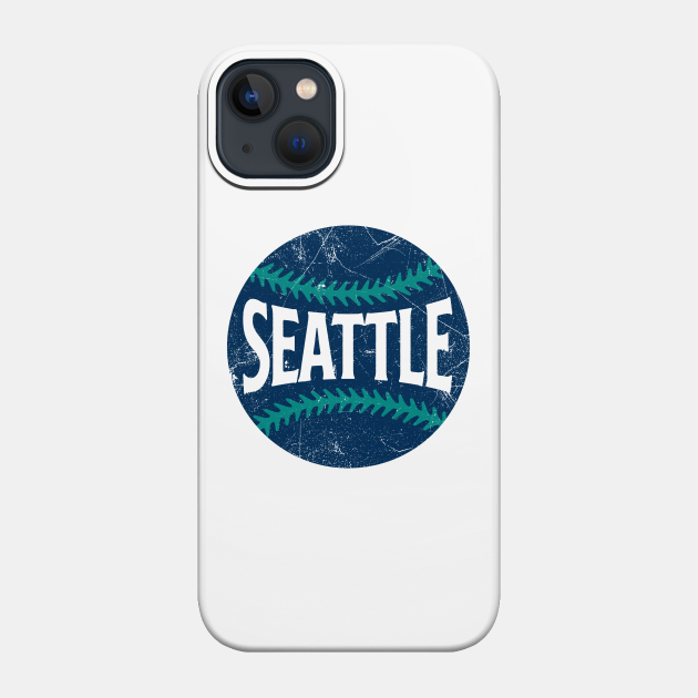 Seattle Retro Baseball - White - Seattle - Phone Case