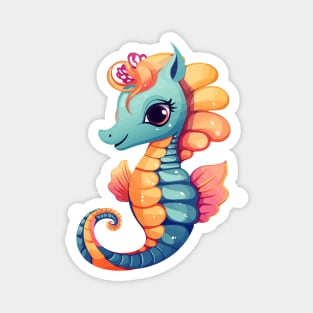 cute seahorse cartoon Magnet