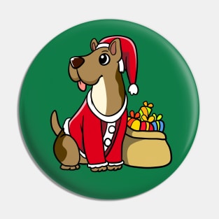 Great Dane Santa Pin