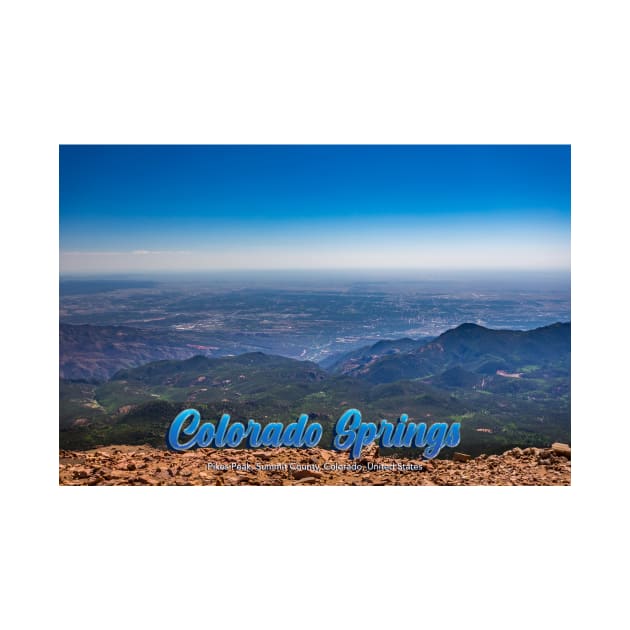 Colorado Springs from Pikes Peak by Gestalt Imagery