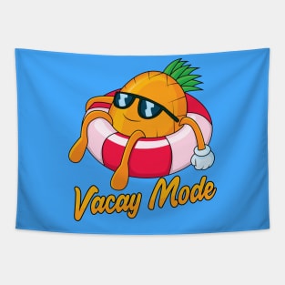 Vacay Mode Pineapple Cartoon Tapestry