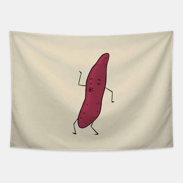 Funny sweet potato Tapestry by Berthox