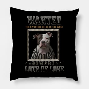 Wanted Pitbull Love Pillow