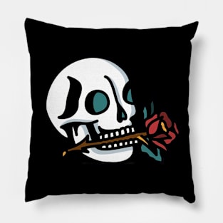 flower skull Pillow