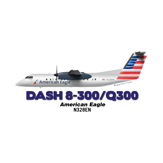 DeHavilland Canada Dash 8-300/Q300 - American Eagle by TheArtofFlying