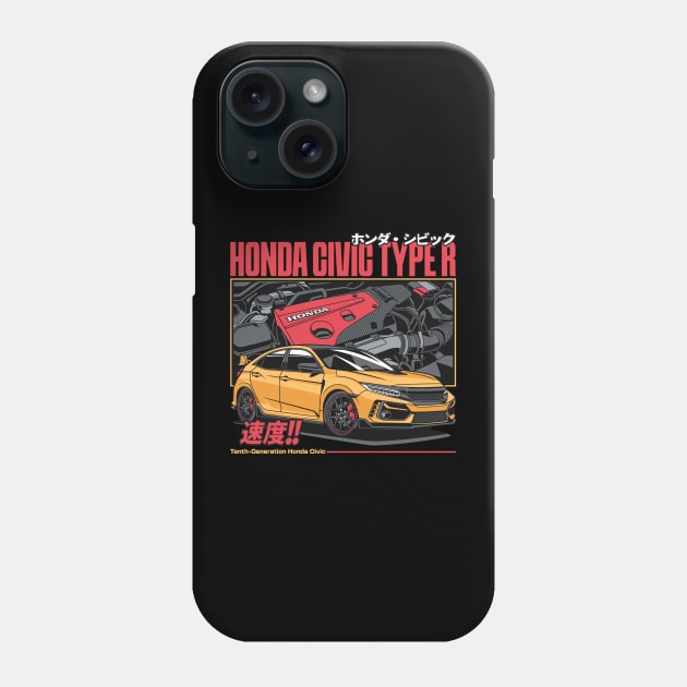 Civic FK8 Phone Case by cturs