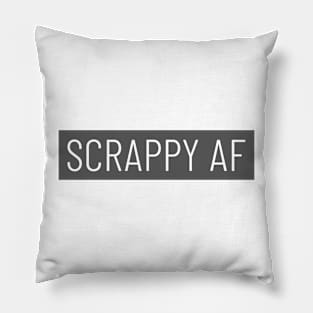 Scrappy AF Crafts White Block Letters Pillow