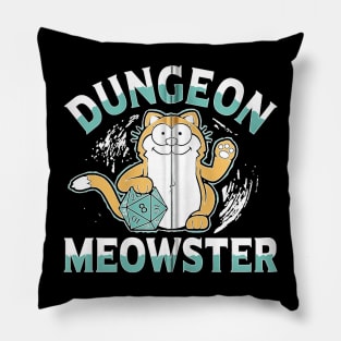 Dungeon Meowster Cat Lover Fantasy Games Zip Pillow