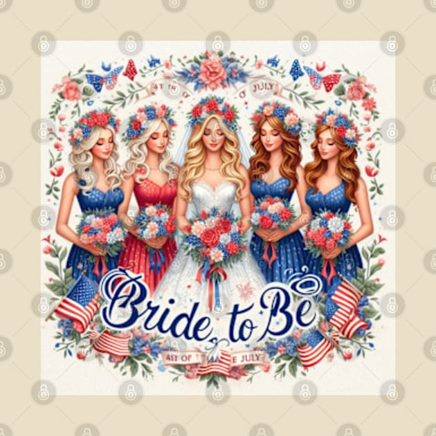 Bride to Be 4th of July Bride and Bridesmaids by EverBride