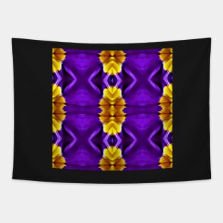 Royal Purple Violet Primrose With Gold Pattern 9 Tapestry