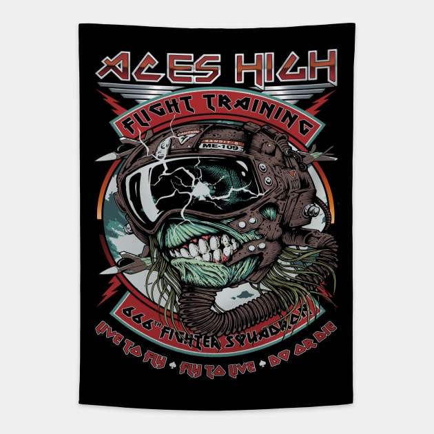 "ACES HIGH" Tapestry by joeyjamesartworx