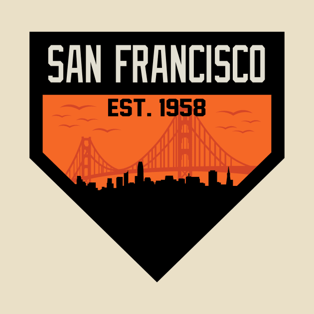 San Francisco Home Plate Skyline by CasualGraphic