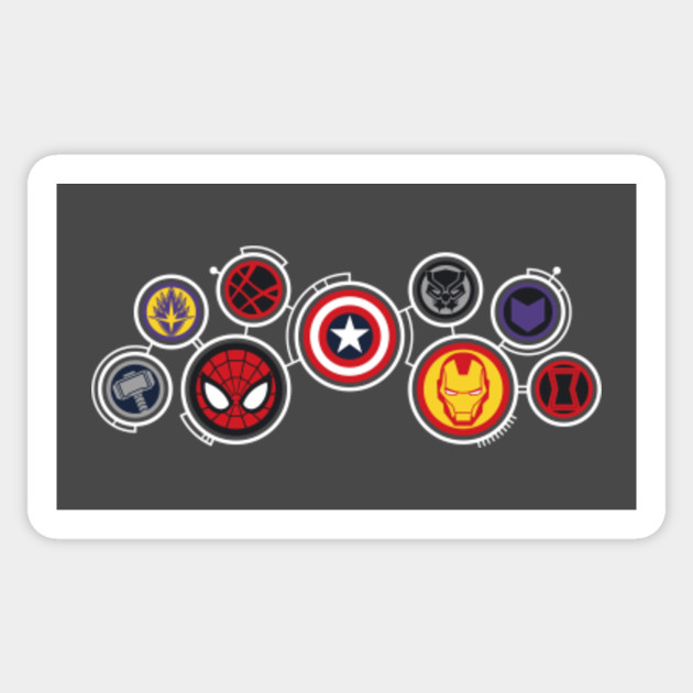 Avengers Logos 2 Avengers Sticker Teepublic