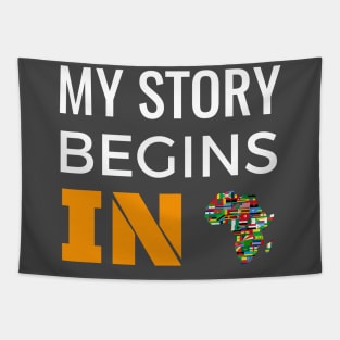 My Story Begins In Africa, Africa Map Tapestry