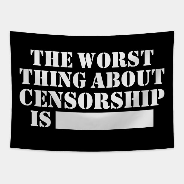 CENSORSHIP Tapestry by Aries Custom Graphics