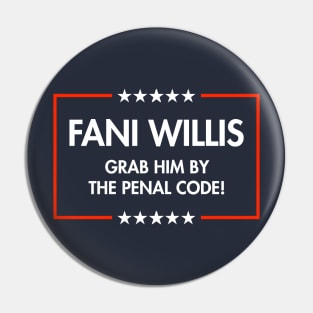 Fani Willis - Grab Him by the Penal Code (blue) Pin