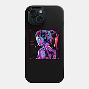 Retrowave Neon Ninja Phone Case