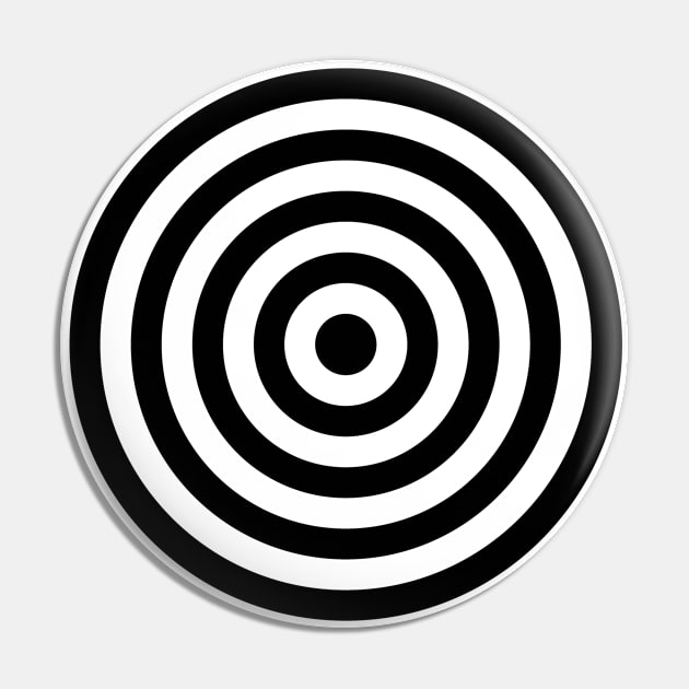 Bullseye (black print) Pin by MarbitMonster