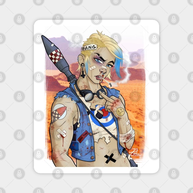 Tank girl Magnet by jpowersart