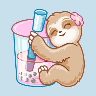 Boba tea sloth T-Shirt