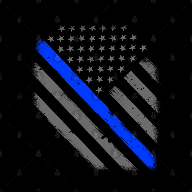 Thin Blue Line American Flag by bluelinemotivation