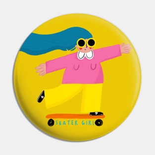 SKATER GIRL Pin