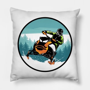 Snowmobile Adventure Pillow